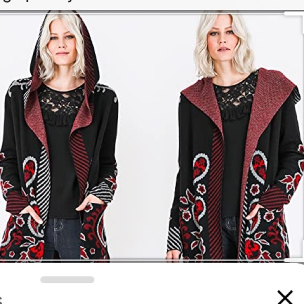 Vertigo Paisley Hooded Sweater